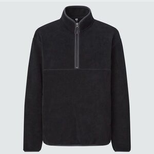 Uniqlo Men’s Half-Zip Fleece Pullover - Black, size M